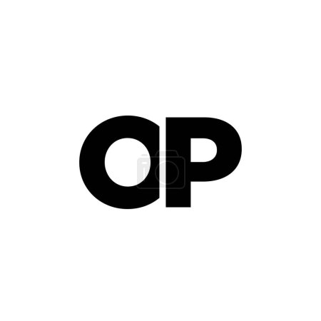 Trendy letter O and P, OP logo design template. Minimal monogram initial based logotype for company identity.