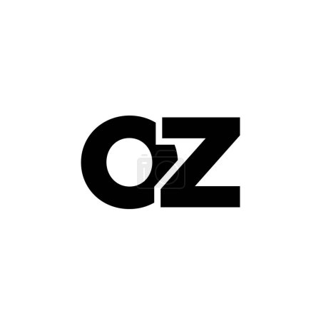Ilustración de Letra de moda O y Z, plantilla de diseño de logotipo OZ. Logotipo inicial monograma mínimo basado en la identidad de la empresa. - Imagen libre de derechos