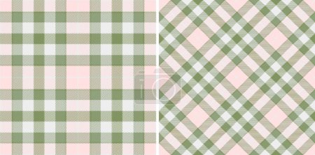 Background plaid vector of tartan pattern texture with a textile fabric check seamless set in food colors.