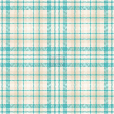 Vector check seamless of pattern texture tartan with a textile background plaid fabric in light and teal colors.