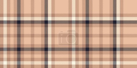 Illustration for Event tartan plaid check, delicate vector background seamless. Pretty pattern textile fabric texture in orange and dark color. - Royalty Free Image