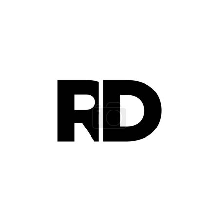 Trendige Buchstaben R und D, Design-Vorlage für das RD-Logo. Minimaler Monogramm-Initial-Logotyp für die Unternehmensidentität.