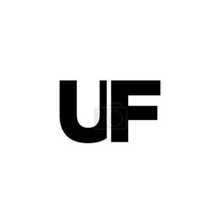 Trendy letter U and F, UF logo design template. Minimal monogram initial based logotype for company identity.