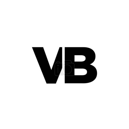 Trendige Buchstaben V und B, Design-Vorlage für das VB-Logo. Minimaler Monogramm-Initial-Logotyp für die Unternehmensidentität.