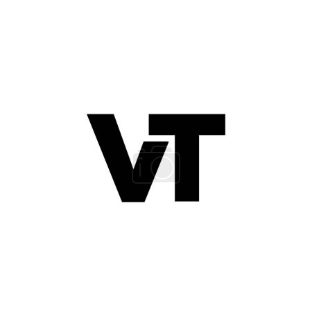 Trendy letter V and T, VT logo design template. Minimal monogram initial based logotype for company identity.