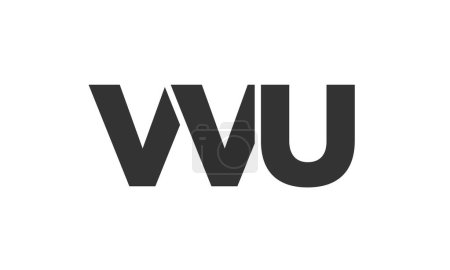 Ilustración de Plantilla de diseño de logotipo VVU con texto en negrita fuerte y moderno. Logotipo vectorial inicial basado en tipografía simple y mínima. Identidad de empresa de moda. - Imagen libre de derechos
