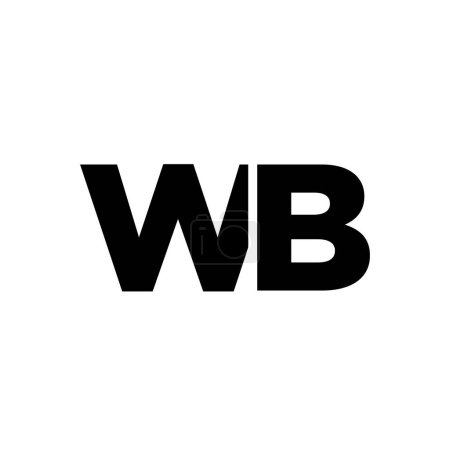 Trendige Buchstaben W und B, WB Logo-Design-Vorlage. Minimaler Monogramm-Initial-Logotyp für die Unternehmensidentität.