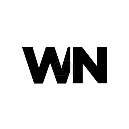 Trendige Buchstaben W und N, WN-Logo-Design-Vorlage. Minimaler Monogramm-Initial-Logotyp für die Unternehmensidentität.