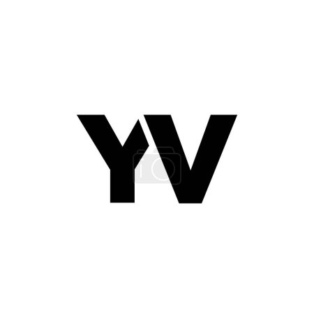 Trendy letter Y and V, YV logo design template. Minimal monogram initial based logotype for company identity.