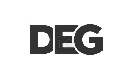 Plantilla de diseño de logotipo DEG con texto en negrita fuerte y moderno. Logotipo vectorial inicial basado en tipografía simple y mínima. Identidad de empresa de moda.