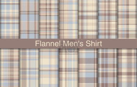 Flannel plaid collection, textile design, checkered fabric pattern for shirt, dress, suit, wrapping paper print, invitation and gift card.