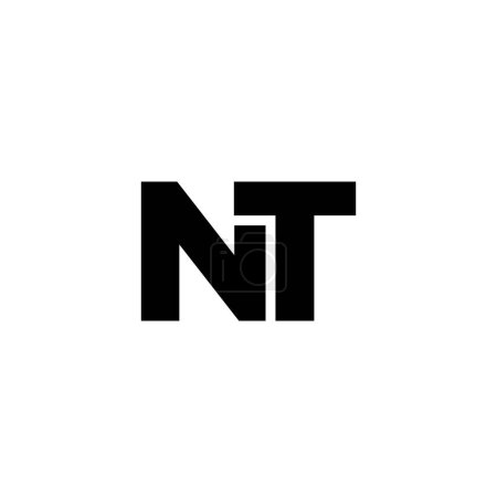 Trendy letter N and T, NT logo design template. Minimal monogram initial based logotype for company identity.
