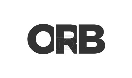 Ilustración de Plantilla de diseño de logotipo ORB con texto en negrita fuerte y moderno. Logotipo vectorial inicial basado en tipografía simple y mínima. Identidad de empresa de moda. - Imagen libre de derechos