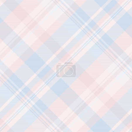 Row tartan pattern fabric, easter background texture plaid. French vector textile seamless check in light and sea shell color.