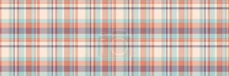 Stylish textile background texture, equal vector tartan fabric. Elegance plaid check seamless pattern in antique white and light color.
