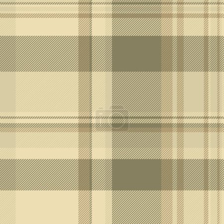 Royalty seamless plaid texture, back background tartan fabric. Gingham check textile pattern vector in light and yellow colors.