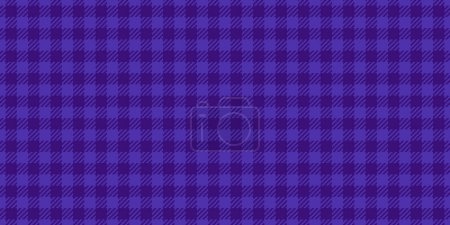 Illustration for Editable fabric background textile, kilt seamless check tartan. Colorful vector texture pattern plaid in indigo and violet color. - Royalty Free Image