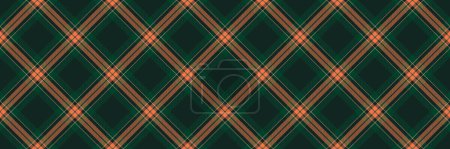 Illustration for Design plaid seamless texture, oilcloth background textile tartan. Creation check vector fabric pattern in black and dark color. - Royalty Free Image