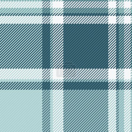 Illustration for Linen vector fabric seamless, delicate textile tartan check. Decorative pattern plaid texture background in cyan and light color. - Royalty Free Image