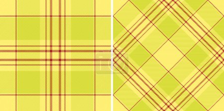 Illustration for Texture check fabric of pattern vector seamless with a background plaid textile tartan. Set in gold colours. Invitation card design ideas. - Royalty Free Image