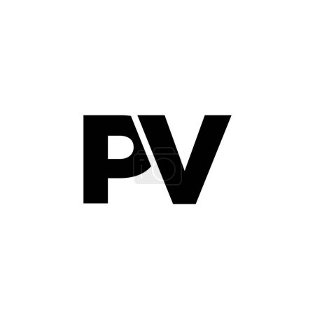 Trendy letter P and V, PV logo design template. Minimal monogram initial based logotype for company identity.