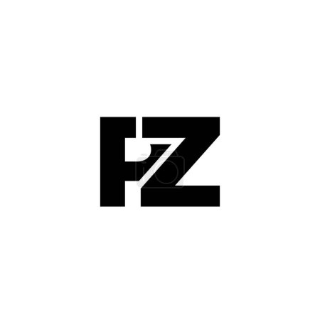 Trendy letter P and Z, PZ logo design template. Minimal monogram initial based logotype for company identity.