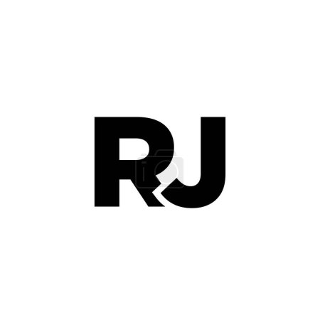 Trendige Buchstaben R und J, RJ Logo-Design-Vorlage. Minimaler Monogramm-Initial-Logotyp für die Unternehmensidentität.