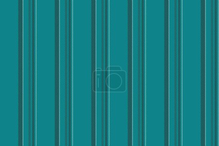 Illustration for Machinery background seamless textile, abstraction lines vector fabric. Motif texture vertical stripe pattern in cyan and dark color. - Royalty Free Image