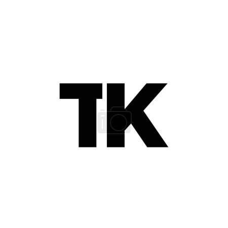 Trendy letter T and K, TK logo design template. Minimal monogram initial based logotype for company identity.