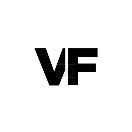Ilustración de Letra de moda V y F, plantilla de diseño de logotipo VF. Logotipo inicial monograma mínimo basado en la identidad de la empresa. - Imagen libre de derechos