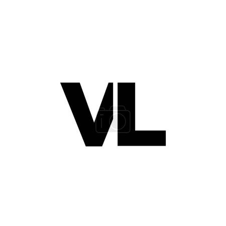 Ilustración de Letra de moda V y L, plantilla de diseño de logotipo VL. Logotipo inicial monograma mínimo basado en la identidad de la empresa. - Imagen libre de derechos
