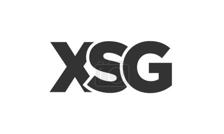 Ilustración de Plantilla de diseño de logotipo XSG con texto en negrita fuerte y moderno. Logotipo vectorial inicial basado en tipografía simple y mínima. Identidad de empresa de moda. - Imagen libre de derechos