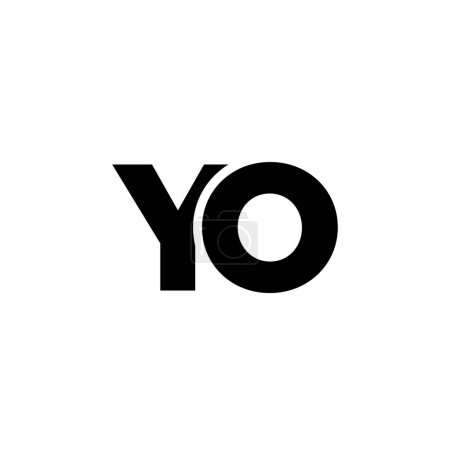 Trendy letter Y and O, YO logo design template. Minimal monogram initial based logotype for company identity.