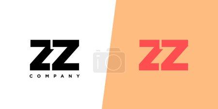 Téléchargez les illustrations : Lettre Z et Z, modèle de conception de logo ZZ. Logotype initial à base de monogramme minimal. - en licence libre de droit