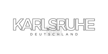 Karlsruhe Deutschland, modern and creative vector illustration design featuring the city of Germany for travel banners, posters, web, and postcards.