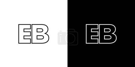 Trendy letter E and B, EB logo design template. Minimal monogram initial based logotype for company identity.