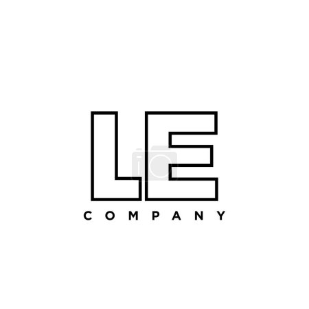 Trendy letter L and E, LE logo design template. Minimal monogram initial based logotype for company identity.