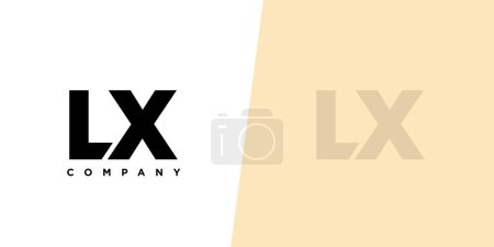 Letter L and X, LX logo design template. Minimal monogram initial based logotype.