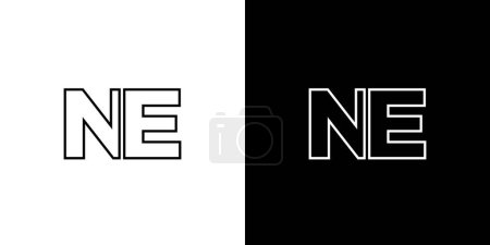 Trendy letter N and E, NE logo design template. Minimal monogram initial based logotype for company identity.