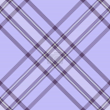 Illustration for Greeting pattern plaid vector, hipster seamless background texture. Male check textile fabric tartan in light and violet color. - Royalty Free Image
