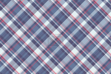 Artistic seamless fabric textile, grid background texture plaid. Scratch tartan pattern vector check in pastel and blue color.