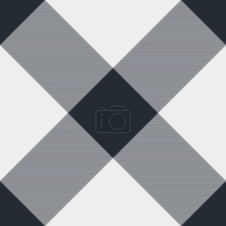 Pattern seamless tartan of textile fabric background with a check texture plaid vector in dark and white colors.