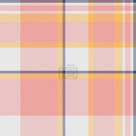 Pattern background fabric of tartan textile check with a texture seamless plaid vector in red and light colors.