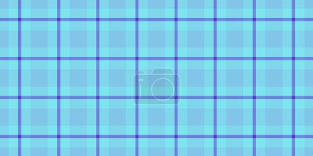 Wide tartan pattern seamless, womens fashion texture check background. Chinese new year plaid fabric vector textile in cyan and blue color.