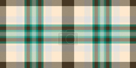 Chequered texture fabric seamless, packaging vector background textile. Store plaid pattern check tartan in blanched almond and dark color.