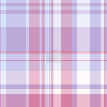 Fabric plaid textile of check seamless tartan with a background vector pattern texture in light and pastel colors.