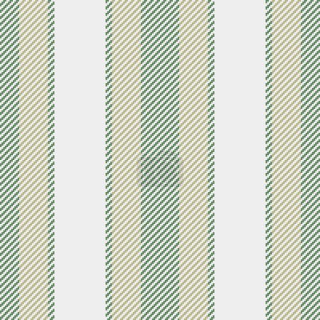 Illustration for Room texture vertical textile, bed lines stripe seamless. Nostalgia fabric vector pattern background in pastel and white colors. - Royalty Free Image