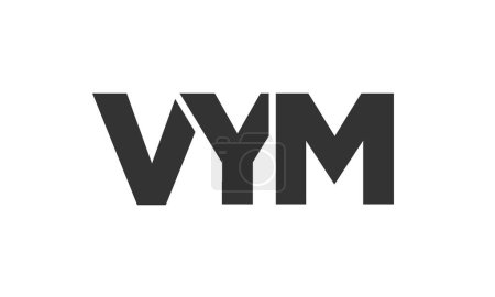 Ilustración de Plantilla de diseño de logotipo VYM con texto en negrita fuerte y moderno. Logotipo vectorial inicial basado en tipografía simple y mínima. Identidad de empresa de moda. - Imagen libre de derechos