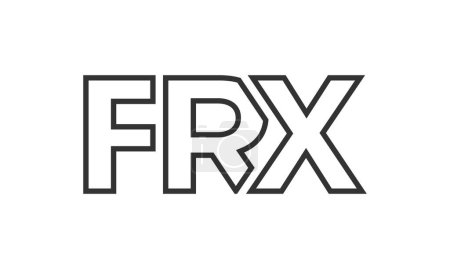 FRX logo design template with strong and modern bold text. Initial based vector logotype featuring simple and minimal typography. Trendy company identity.