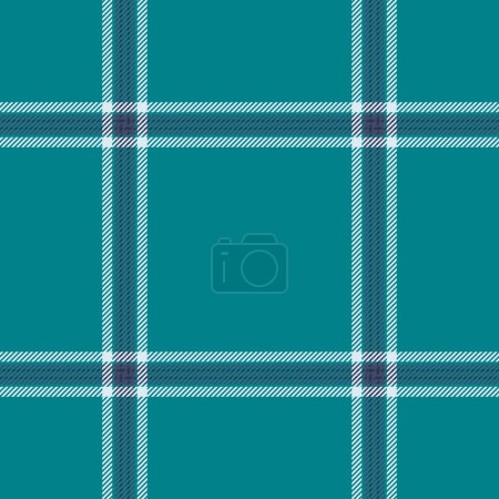 Illustration for Many textile pattern texture, sky vector fabric check. Handkerchief seamless tartan background plaid in cyan and light colors. - Royalty Free Image